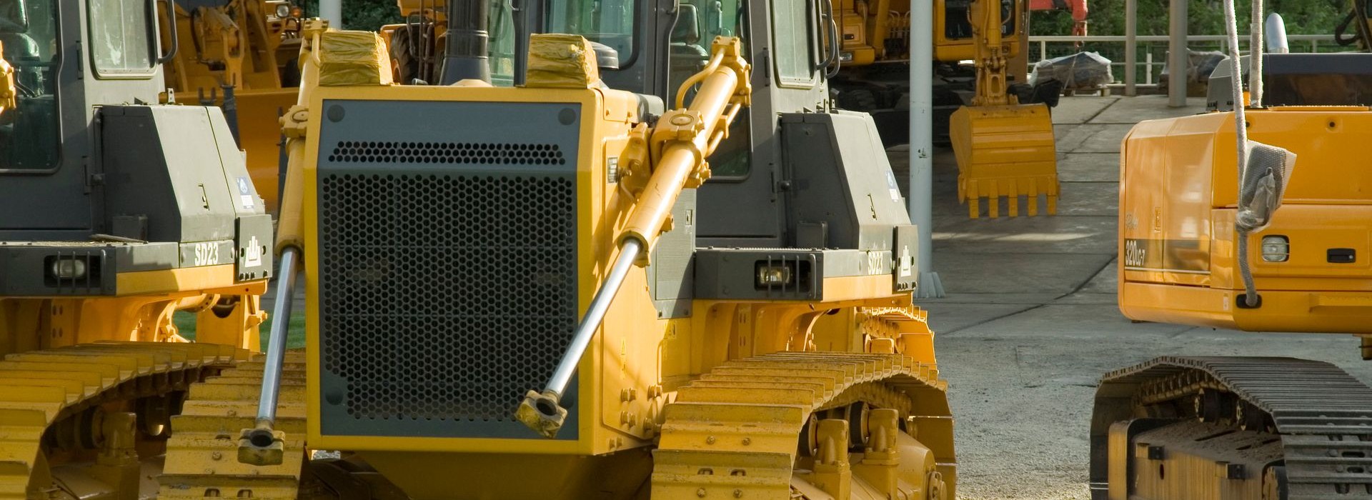 Industrial bulldozers ready for use